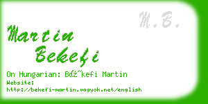 martin bekefi business card